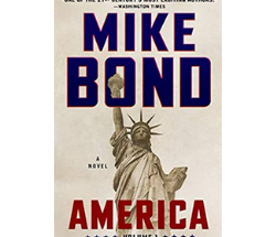 The book cover for Mike Bond's America, with the Statue of Liberty in the background.